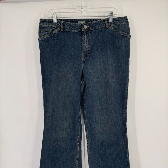 J. Jill Stretch Bootcut Jeans Size 16 Cotton & Spandex pockets med wash - Picture 6 of 10